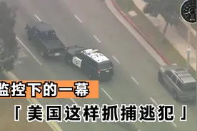 监控下的一幕 看美国街头 警车抓捕逃犯 只需一个小技巧