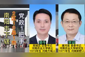 南阳市下辖2区10县1市，区(县市)委书记，御河之城各县一把手来了