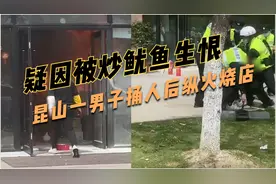 疑因被炒鱿鱼生恨，昆山一男子纵火烧店，警方：捅人后放火烧店视频封面