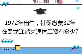 1972年出生，社保缴费32年 ,在黑龙江鹤岗退休工资有多少?视频封面