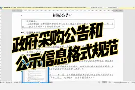 政府采购公告和公示信息格式规范视频封面