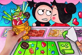 趣味定格动画：炎炎夏日，孩子们喜欢的冰激凌来了，快来挑选吧！视频封面
