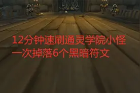 魔兽世界怀旧服：12分钟速刷通灵学院小怪，一次掉落6个黑暗符文视频封面