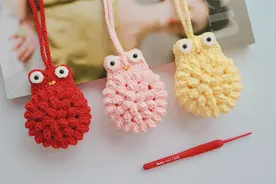 钩针猫头鹰收纳袋，端午节鸡蛋兜，可装耳机等小物件