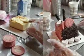 封校挡不住仪式感！男子用面包饼干做生日蛋糕为好兄弟庆生