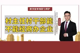 村主任村干部能不能经商办企业？视频封面