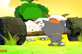 喜羊羊三羊被灰太狼用胶水粘在杠铃上，但灰太狼却没能带走他们！视频封面