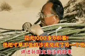 花光1000多万积蓄！孙国友把寸草不生的沙漠变成绿洲视频封面