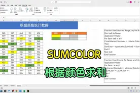 SumColor函数，你绝对没用过，10秒搞定按颜色求和的问题视频封面