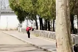 河南商丘某小学集体扫墓结束后，男孩走到墓前一一鞠躬致敬！视频封面