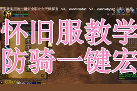 魔兽世界怀旧服60级防御骑士防骑拉怪一键输出宏PVE天赋手法教学