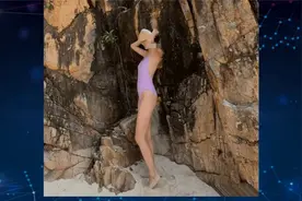 吴千语穿超薄泳装秀身材！侧面开叉到腰部，曾因不穿内衣引发吐槽视频封面