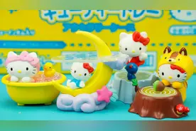 盲盒玩具：拆开8个日版的凯蒂猫场景盲盒