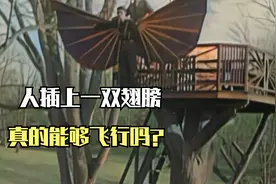 人插上一双翅膀，真的能够飞行吗？1931年一名外国人做了测试视频封面