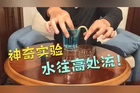 神奇实验：三个杯子加一个软管，让水从低处往高处流？