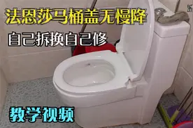法恩莎座便器盖板失去慢落功能，缓降阻尼轴拆换全程教学视频封面