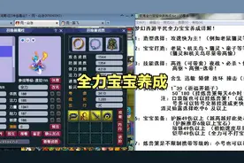 梦幻西游全力宝宝速成详解！