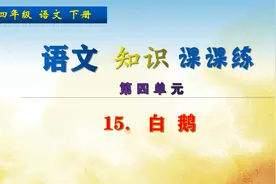 四年级下册语文《15.白鹅》，做语文题目，提高语文成绩视频封面