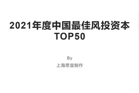 2021年度中国最佳风投资本TOP50视频封面
