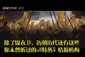 除了锦衣卫，历朝历代还有这些你未曾听过的“特务”情报机构视频封面