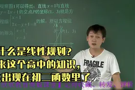 什么是线性规划？原来这个高中的知识，怎么出现在初二函数里了视频封面