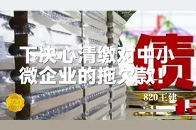 下决心清缴对中小微企业的拖欠款！视频封面