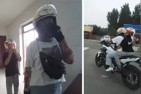 妈妈新买摩托车带儿子高速兜风 交警：危险危险危险！视频封面