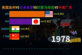 GDP数据可视化：美国加州VS日本东京VS印度马哈拉VS中国广东省视频封面