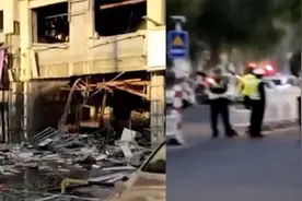 漯河一饭店煤气罐爆炸4人受伤，现场一片狼藉，伤者已送医治疗视频封面