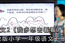 人教版小学一年级语文下册课文2《我多想去看看》视频封面