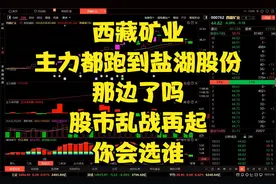西藏矿业：主力都跑到盐湖股份那边了吗？股市乱战再起，你会选谁视频封面
