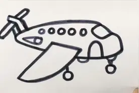 美术绘画教程，简笔画教你画"客机"简单一看就会视频封面