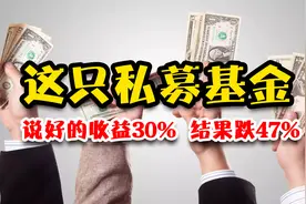 大V“带货”私募基金，说好的年化收益30%，结果三个月跌47%视频封面