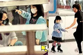 黎明4岁女儿学滑冰，五官和爸爸超像，天王嫂却身材发福模样大变视频封面
