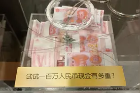 100万现金有多重？小伙在郑州试了一下，力气小的根本拿不动视频封面