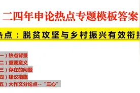 公考/事业编：申论热点专题模板答案  【脱贫攻坚与乡村振兴】视频封面