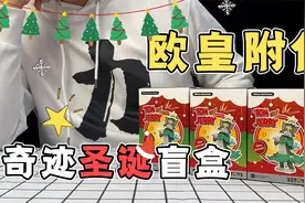 帅小伙开奇迹圣诞盲盒！竟然开出了意想不到的东西！全程高能！视频封面