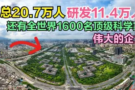 航拍：华为伟大的企业，总20.7万人，研发11.4万人，1600名科学家视频封面