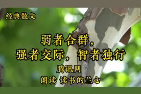 经典散文朗读《弱者合群，强者交际，智者独行》 腾讯网开悟人生视频封面