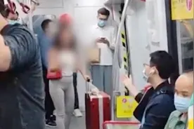 广州女子地铁不戴口罩扔瓜子皮，经提醒后英语回怼，已交警方处理视频封面
