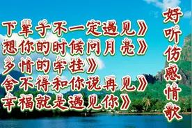 5首伤感催泪歌曲，好听又伤感，值得推荐《下辈不一定遇见》视频封面