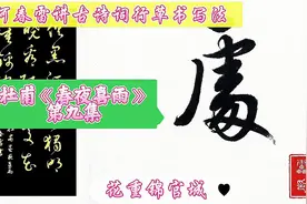 每日行草书练习，杜甫《春夜喜雨》写法精讲第九集视频封面