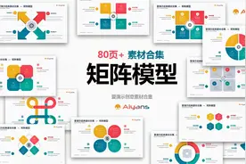 矩阵图形设计通用图表板式PPT模版下载——爱演示网