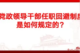 党政领导干部任职回避制度是如何规定的？视频封面