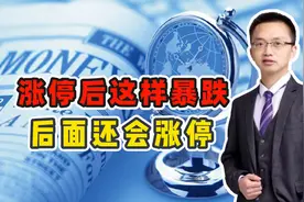 股票涨停后如果这样暴跌，后面还会涨停，3分钟学会一个涨停战法视频封面