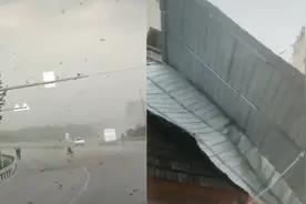 12级阵风！山东泰安遭线状对流天气袭击，屋顶被掀翻杂物卷上天视频封面