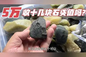 新疆收玉人咋收石头？戈壁料形状颜色各异，5万收十几块石头值吗视频封面
