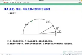 《机械制图》-048-角度直径半径及狭小部位尺寸标注视频封面