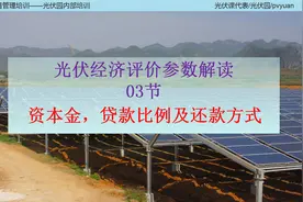 光伏经济评价参数03：资本金、贷款比例及还款方式的选择视频封面