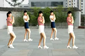 姐妹齐欢跳《谁家姑娘这么美》欢快DJ舞步，时尚动感好看视频封面
